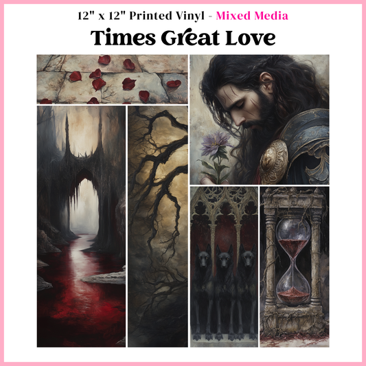 Times Great Love - Mixed Media Vinyl 12"x12" Sheet