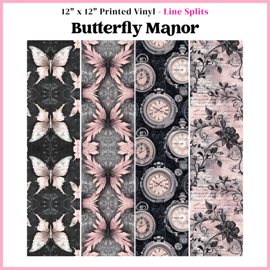Butterfly Manor - Line Split - 12" x 12" Sheet