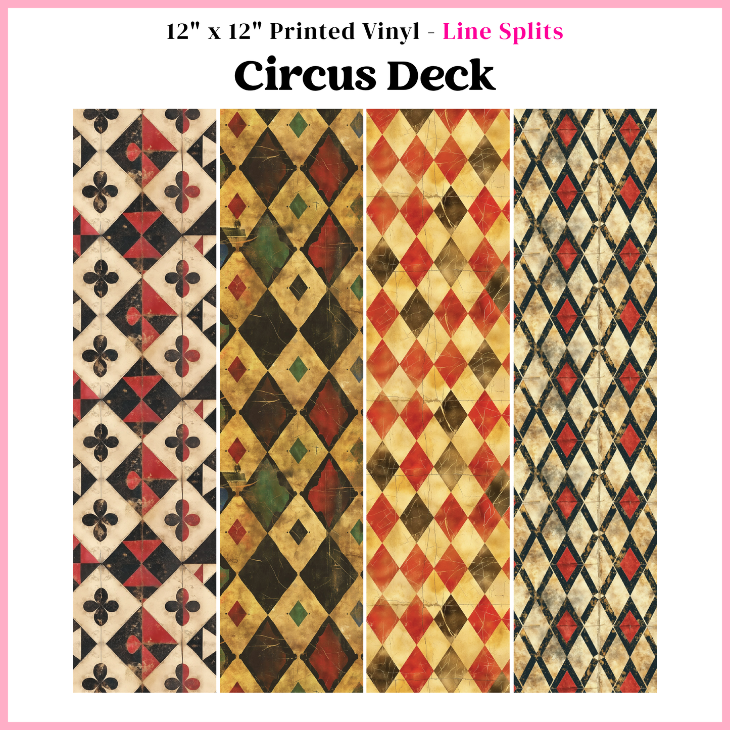 Circus Deck - Line Split - 12" x 12" Sheet