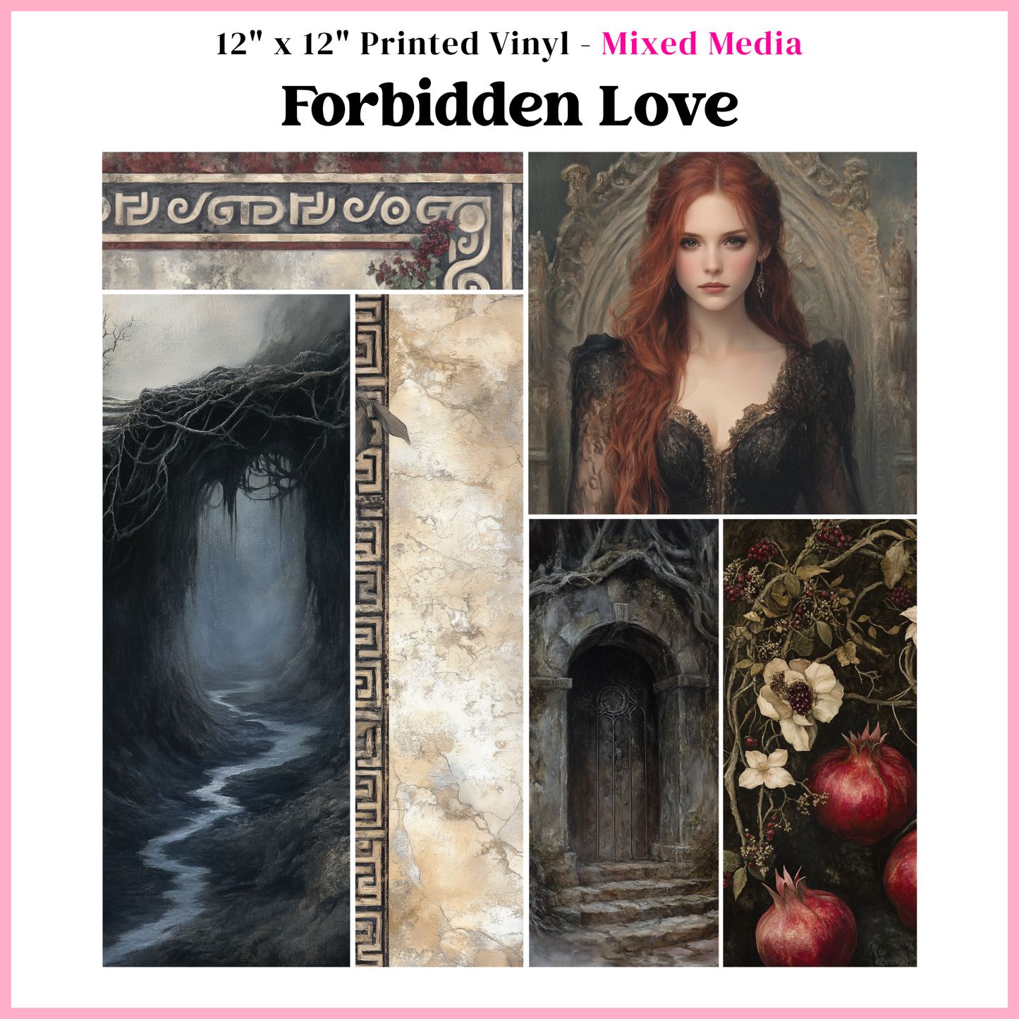 Forbidden Love - Mixed Media Vinyl 12"x12" Sheet