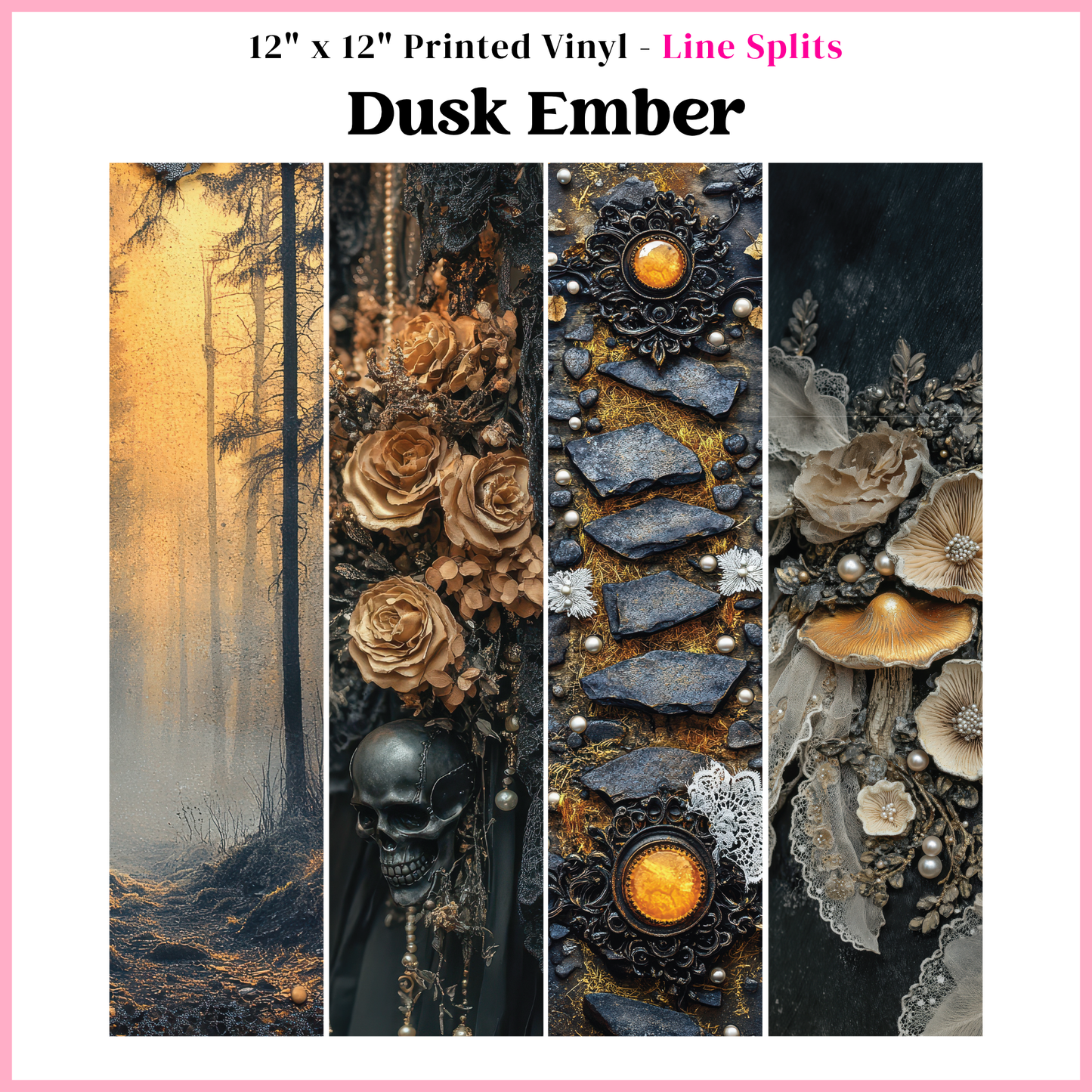 Dusk Ember - Line Split - 12" x 12" Sheet