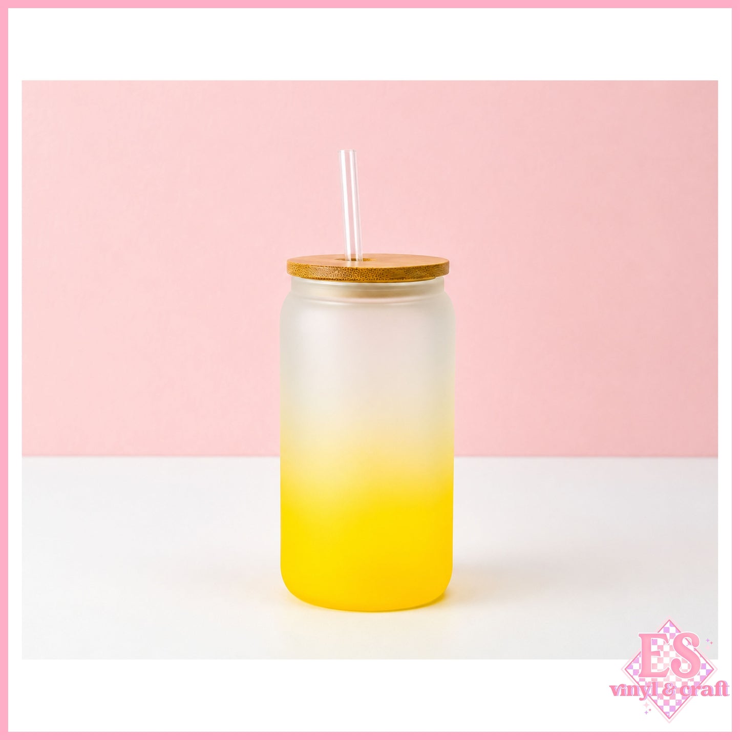 16oz Frosted Ombre Sublimation Glass