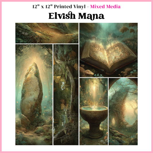 Elvish Mana - Mixed Media Vinyl 12"x12" Sheet