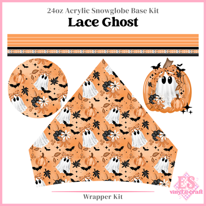 Lace Ghost - 24oz Snowglobe Wrapper Kit