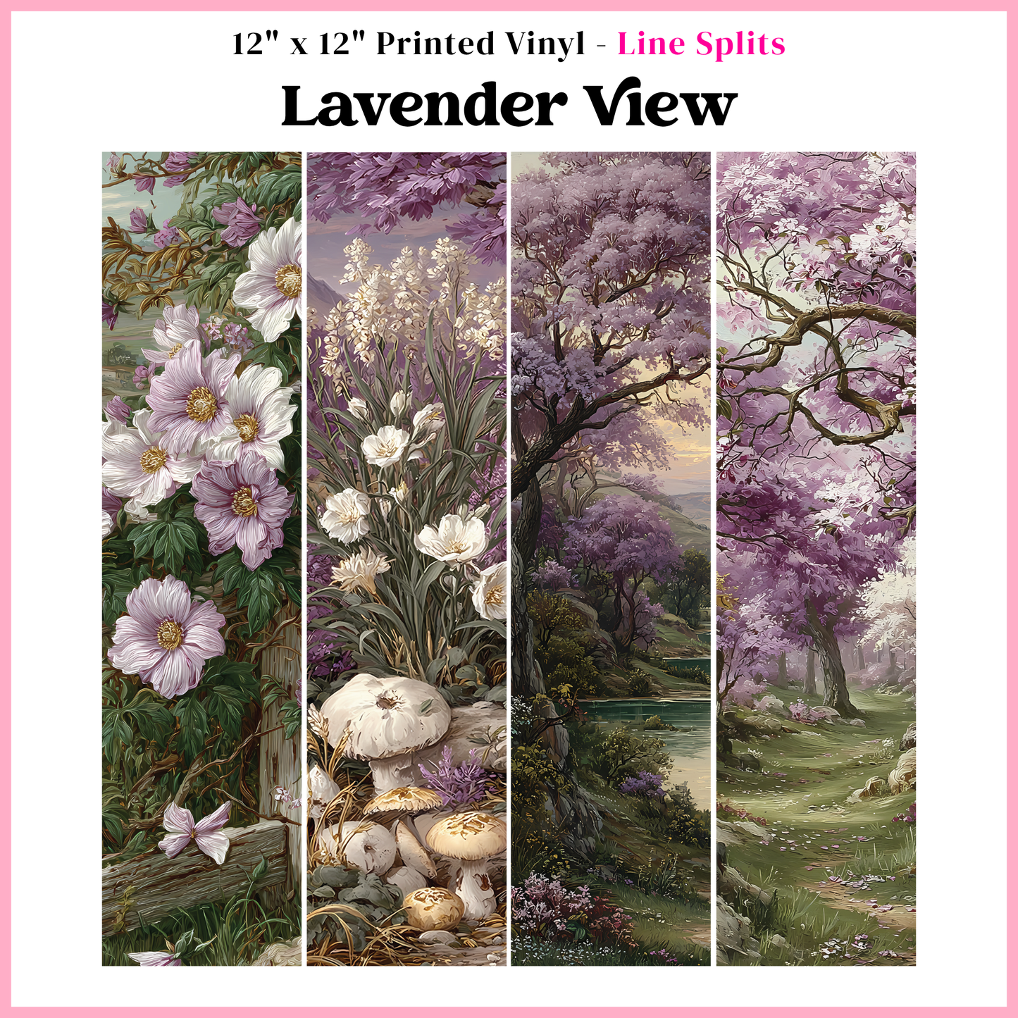 Lavender View - Line Split - 12" x 12" Sheet