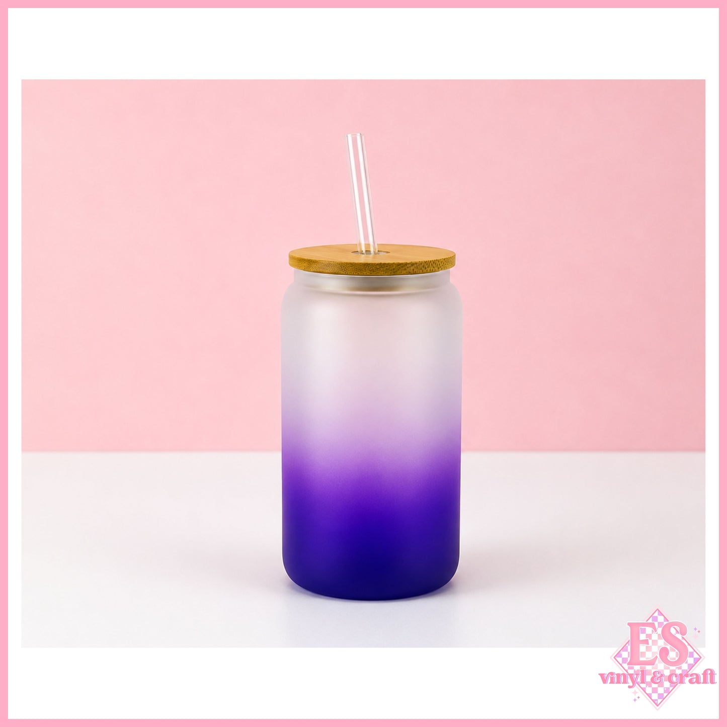 16oz Frosted Ombre Sublimation Glass