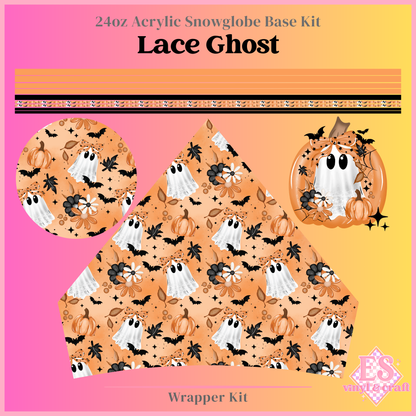Lace Ghost - 24oz Snowglobe Wrapper Kit