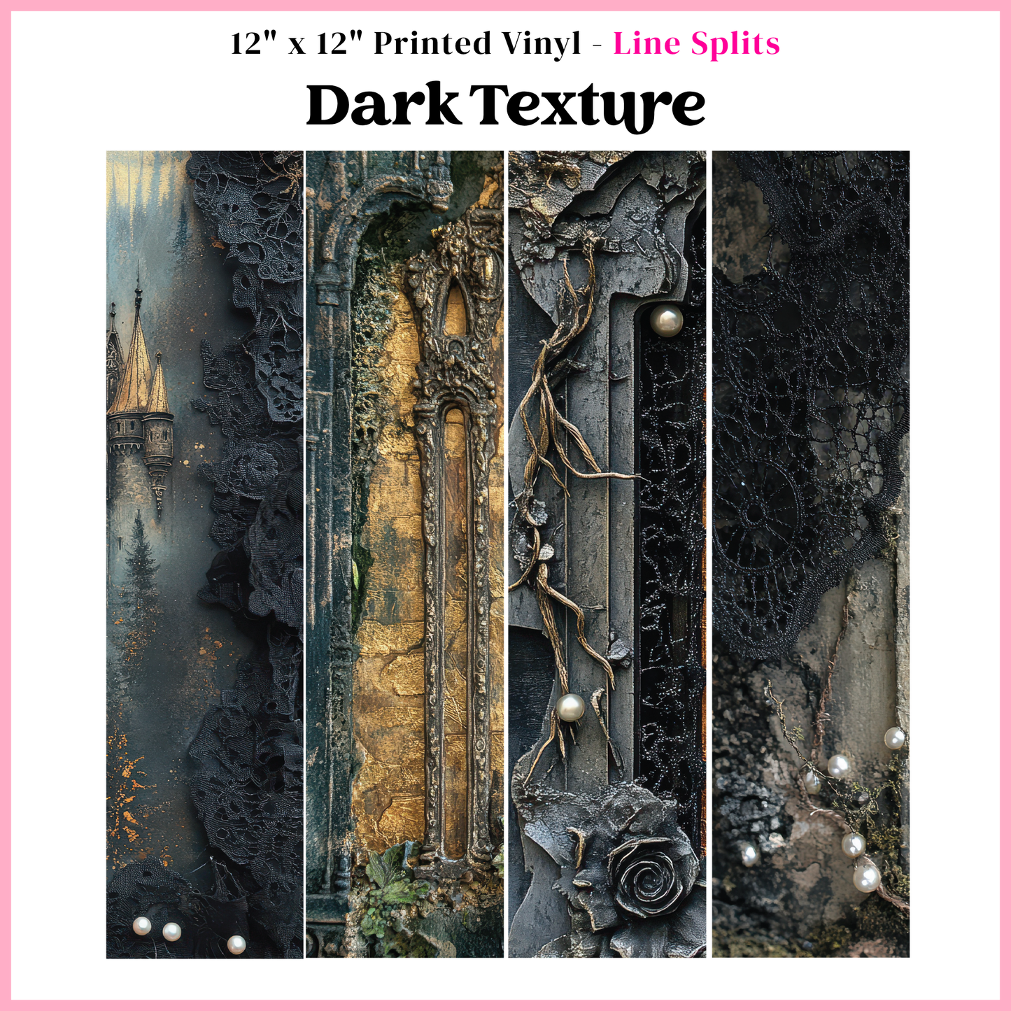 Dark Texture - Line Split - 12" x 12" Sheet