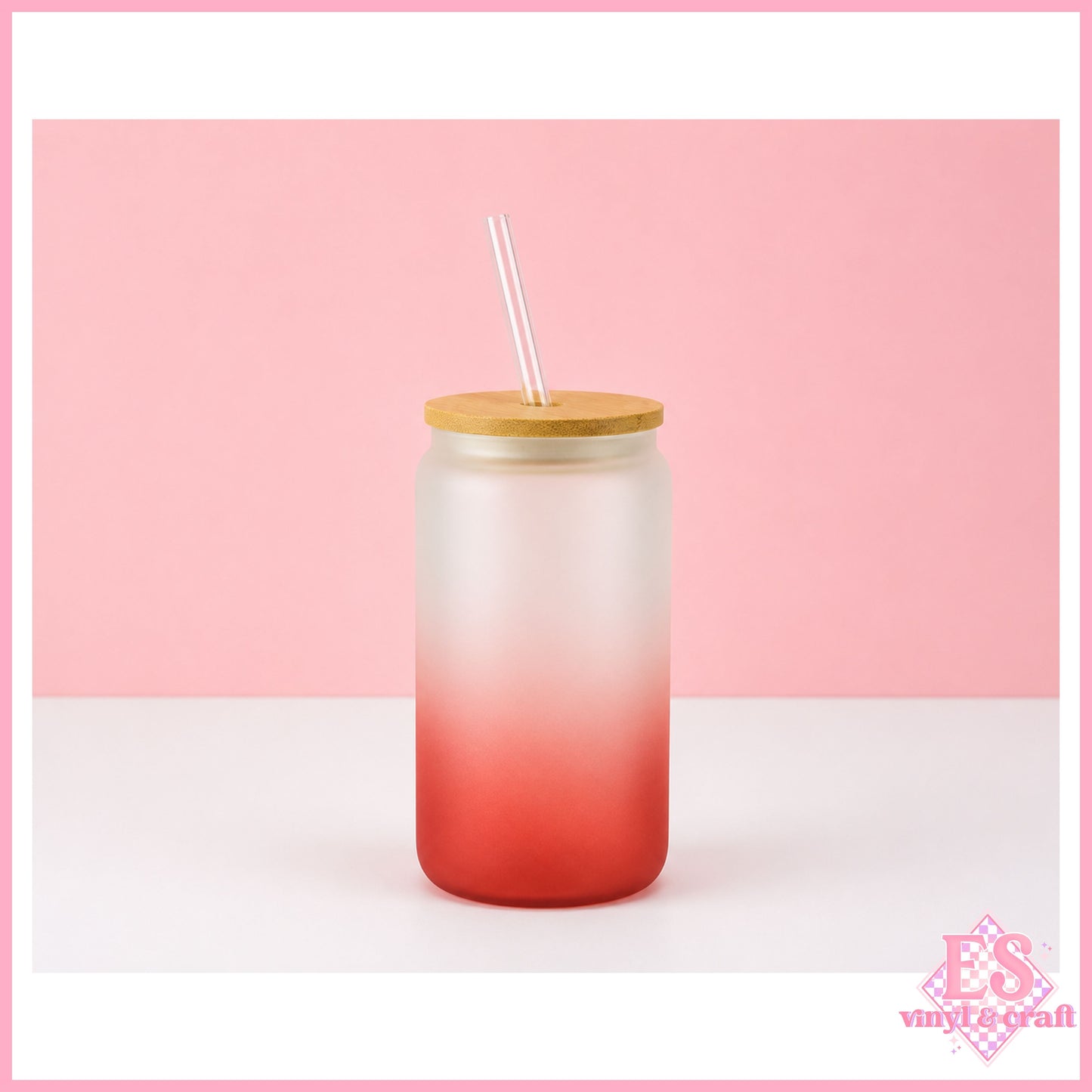 16oz Frosted Ombre Sublimation Glass