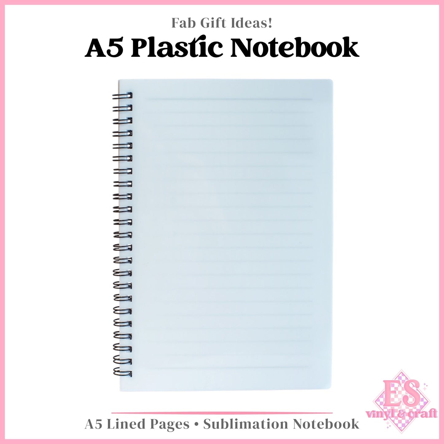 A5 Plastic Notebook Sublimation