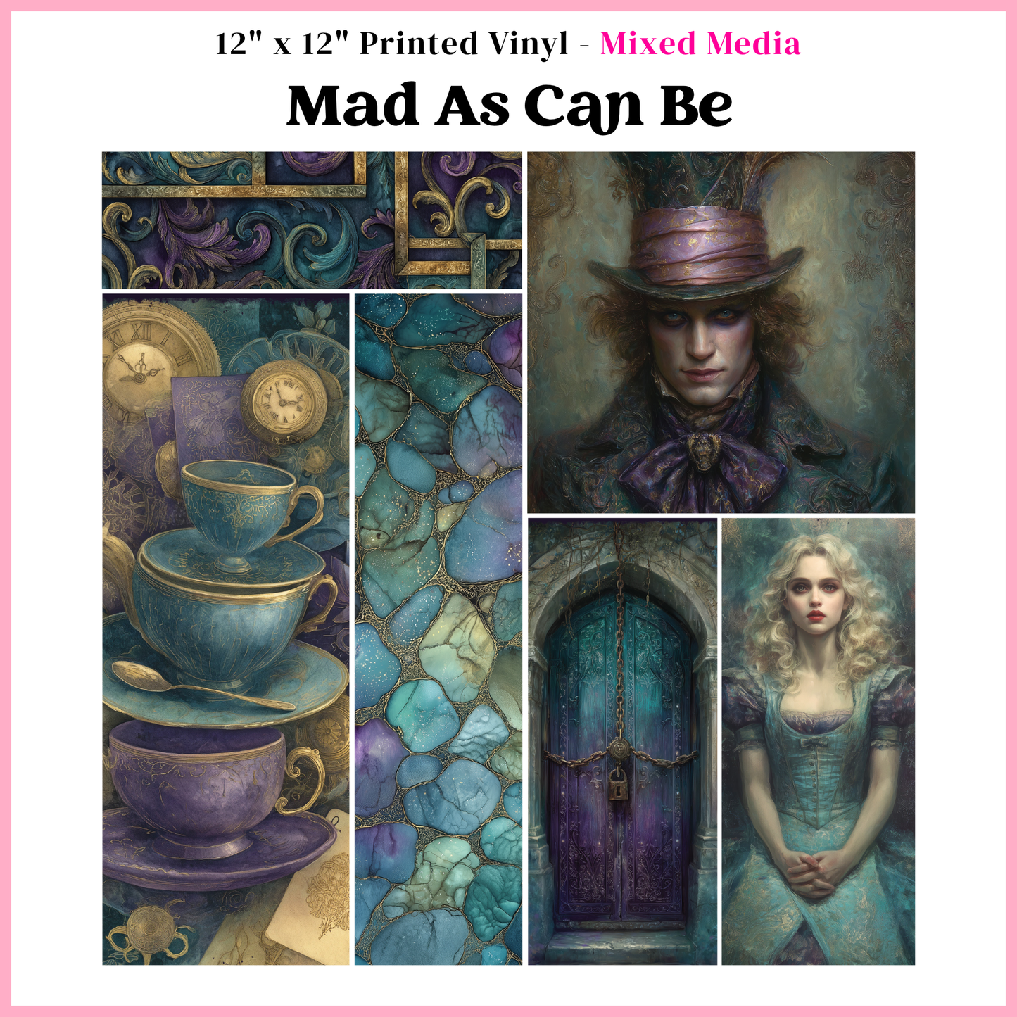 Mad As Can Be - Mixed Media Vinyl 12"x12" Sheet