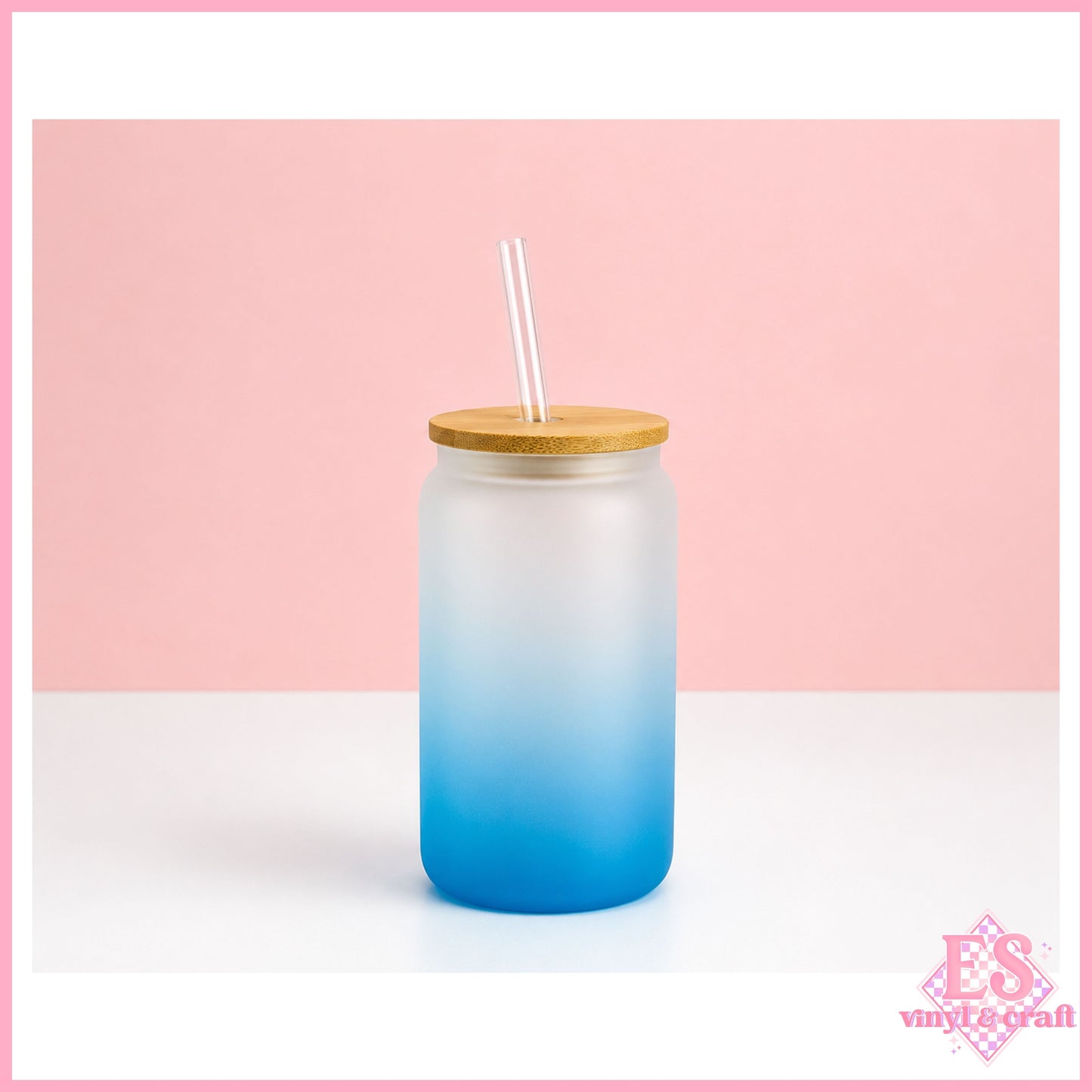 16oz Frosted Ombre Sublimation Glass