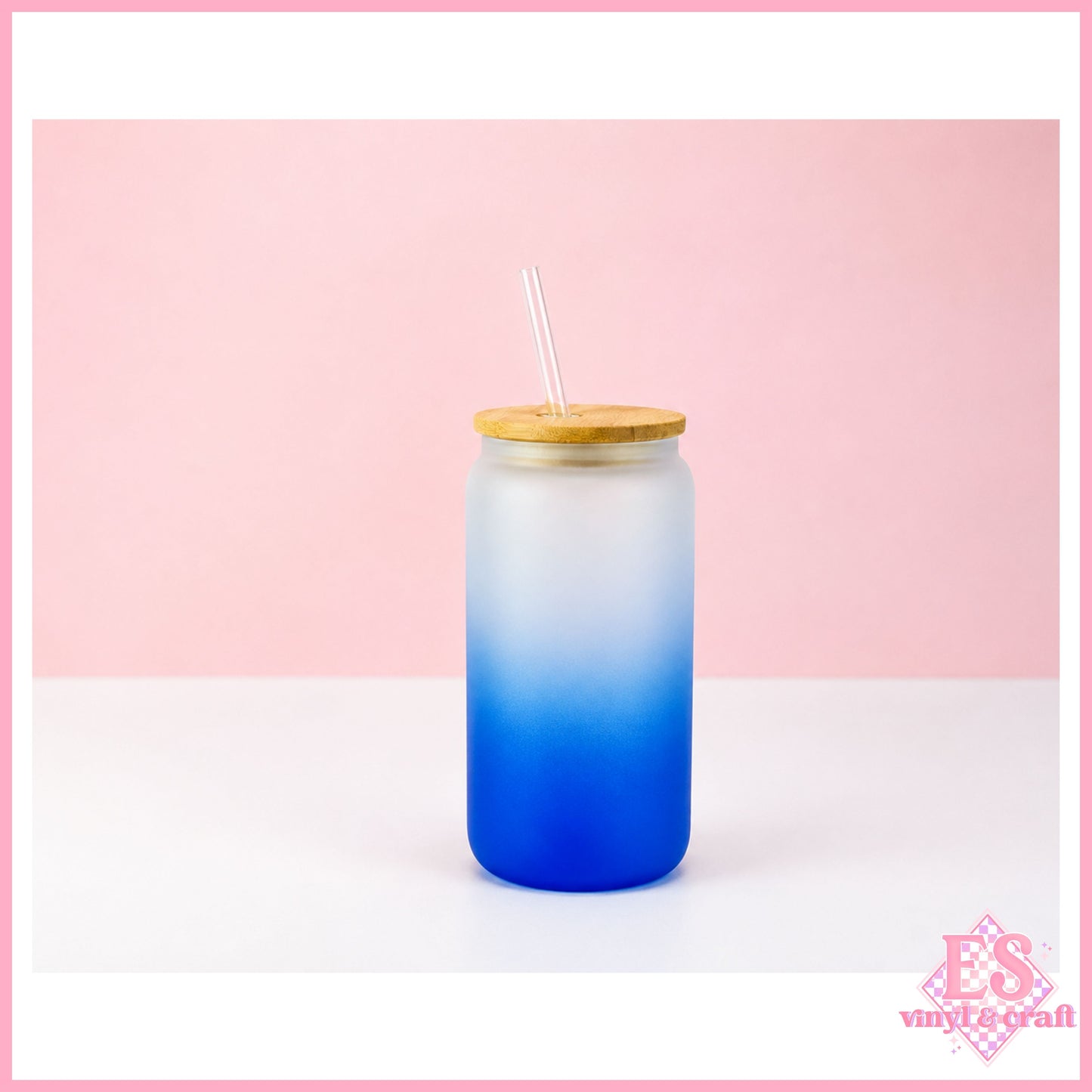 16oz Frosted Ombre Sublimation Glass