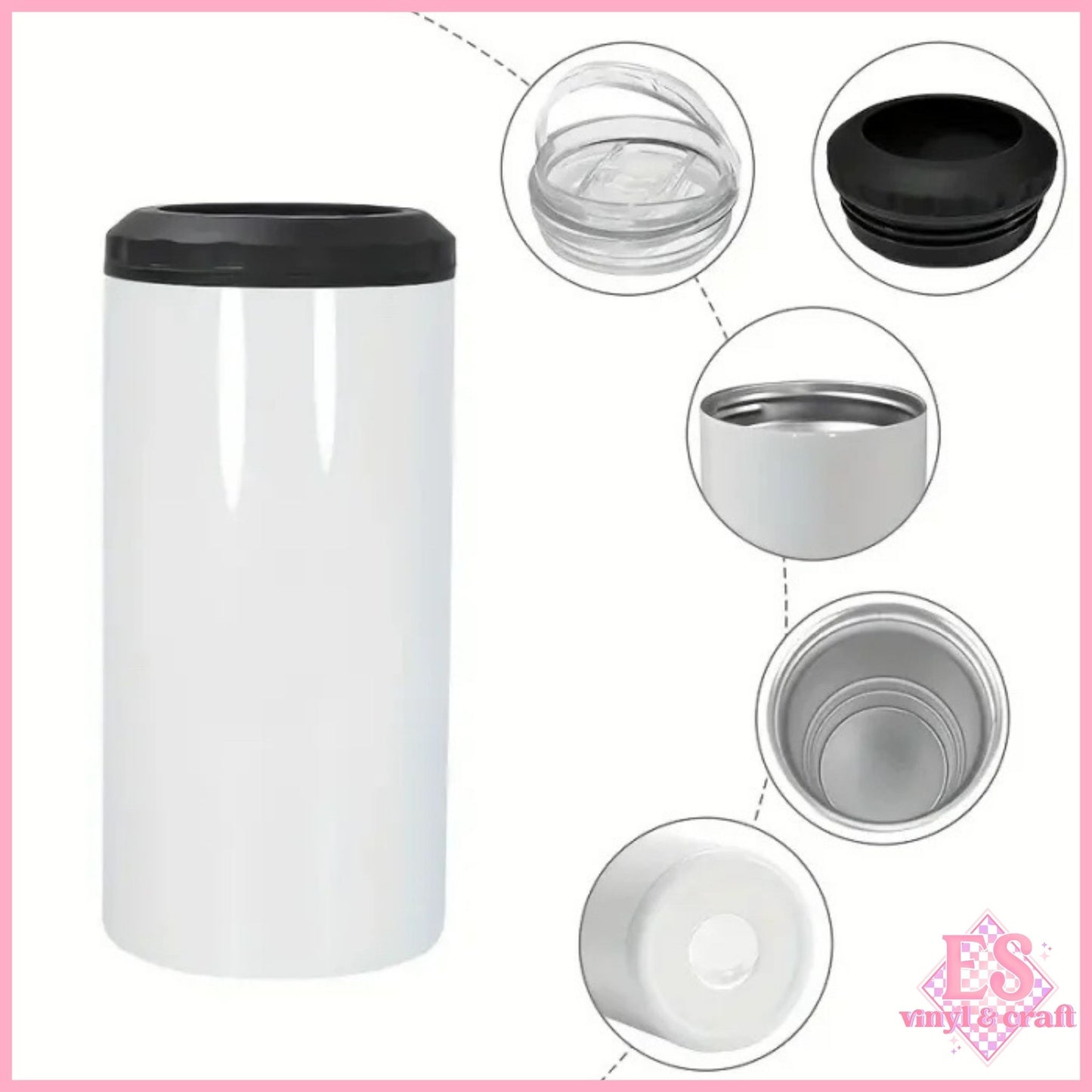 16oz 2 in 1 Sublimation Tumbler & Drinks Cooler
