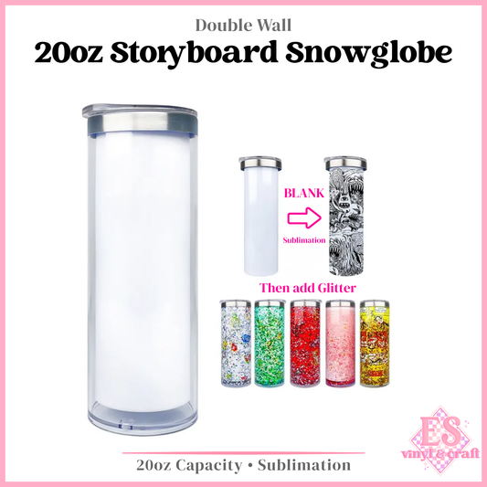 Storyboard Snowglobe Sublimation Tumbler 20oz