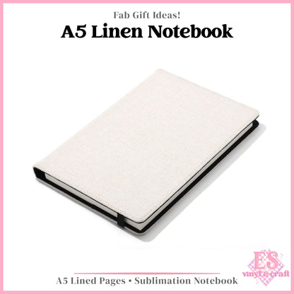 A5 Linen Notebook Sublimation