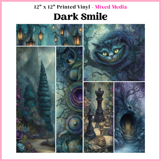 Dark Smile - Mixed Media Vinyl 12"x12" Sheet