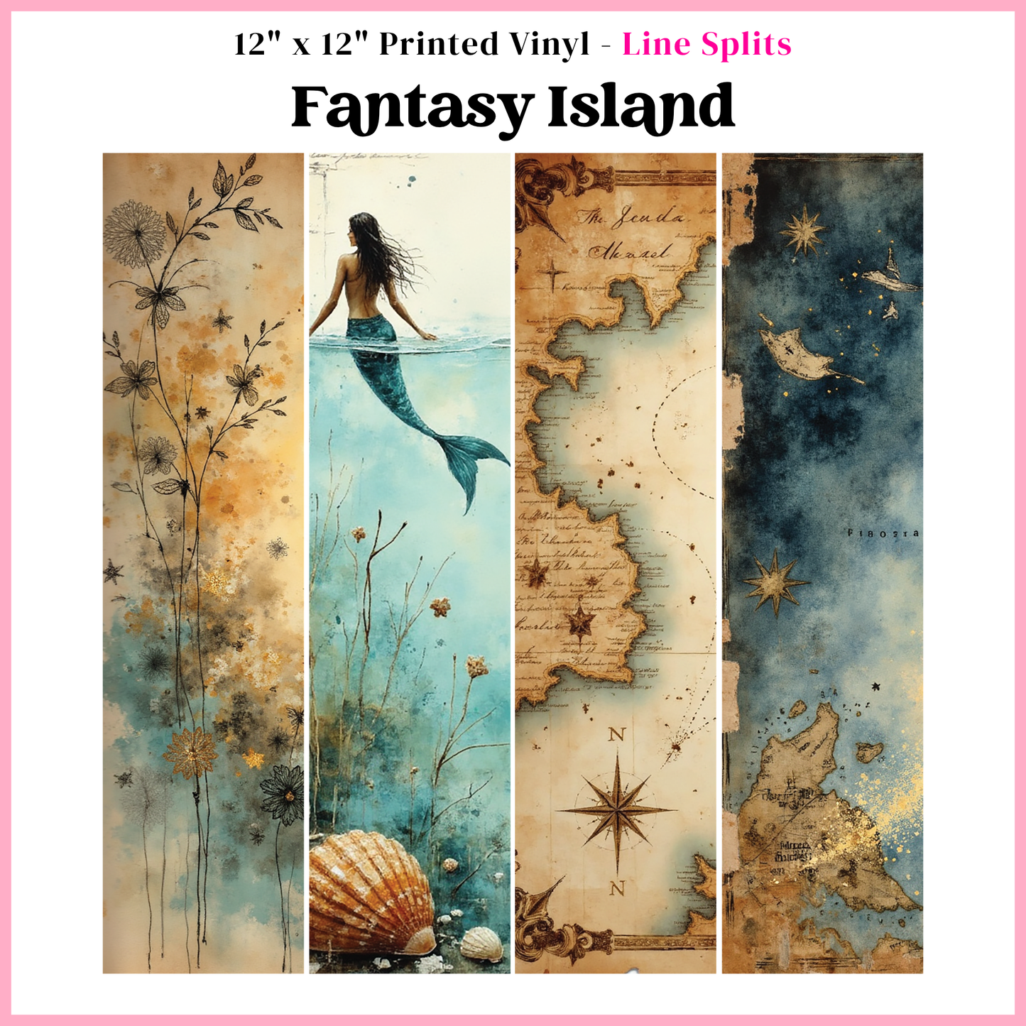 Fantasy Island - Line Split - 12" x 12" Sheet