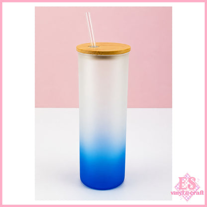 25oz Frosted Ombre Sublimation Glass