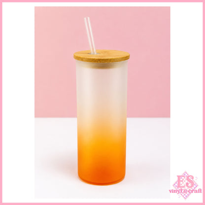 25oz Frosted Ombre Sublimation Glass