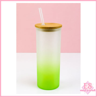 25oz Frosted Ombre Sublimation Glass