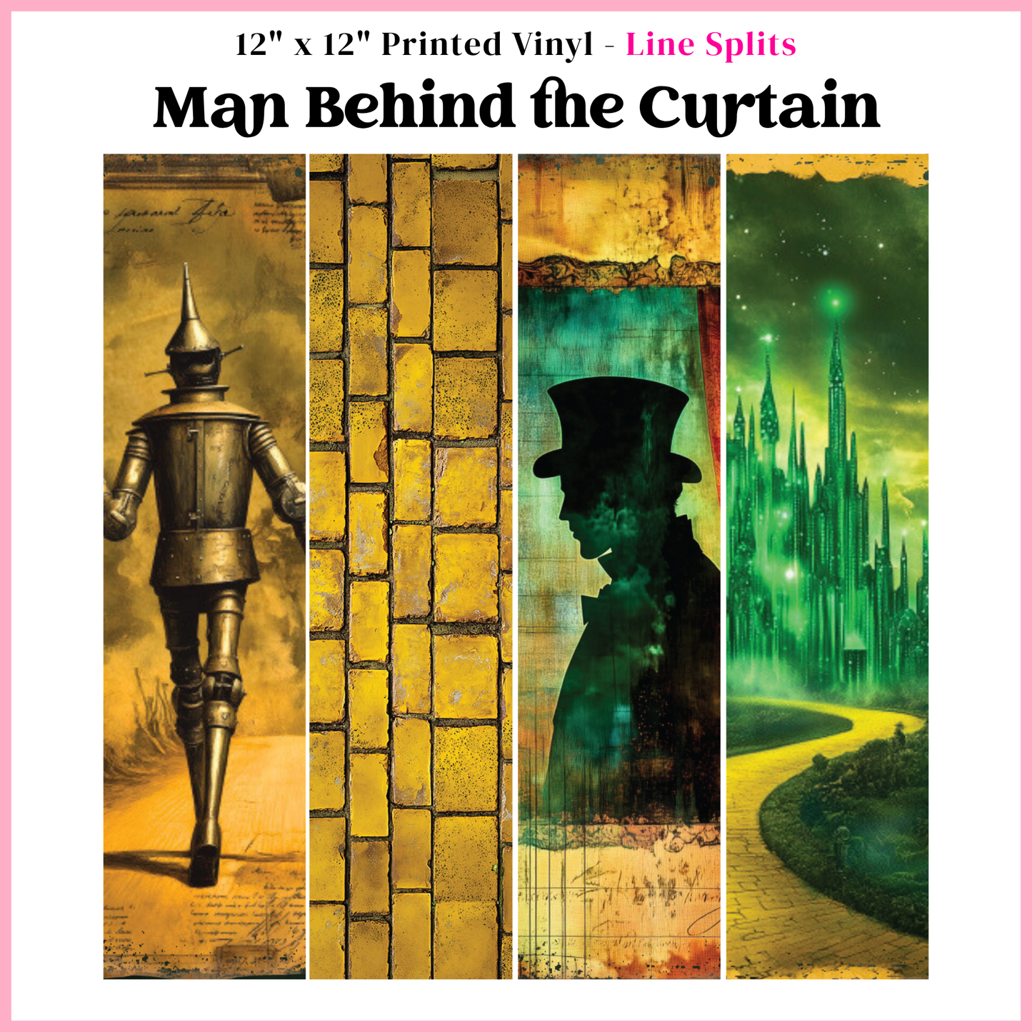 Man Behind The Curtain - Line Split - 12" x 12" Sheet