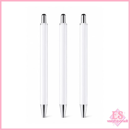 White Sublimation Pen with Sublimation Sleeve – Black Ink