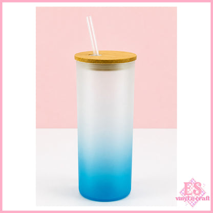 25oz Frosted Ombre Sublimation Glass