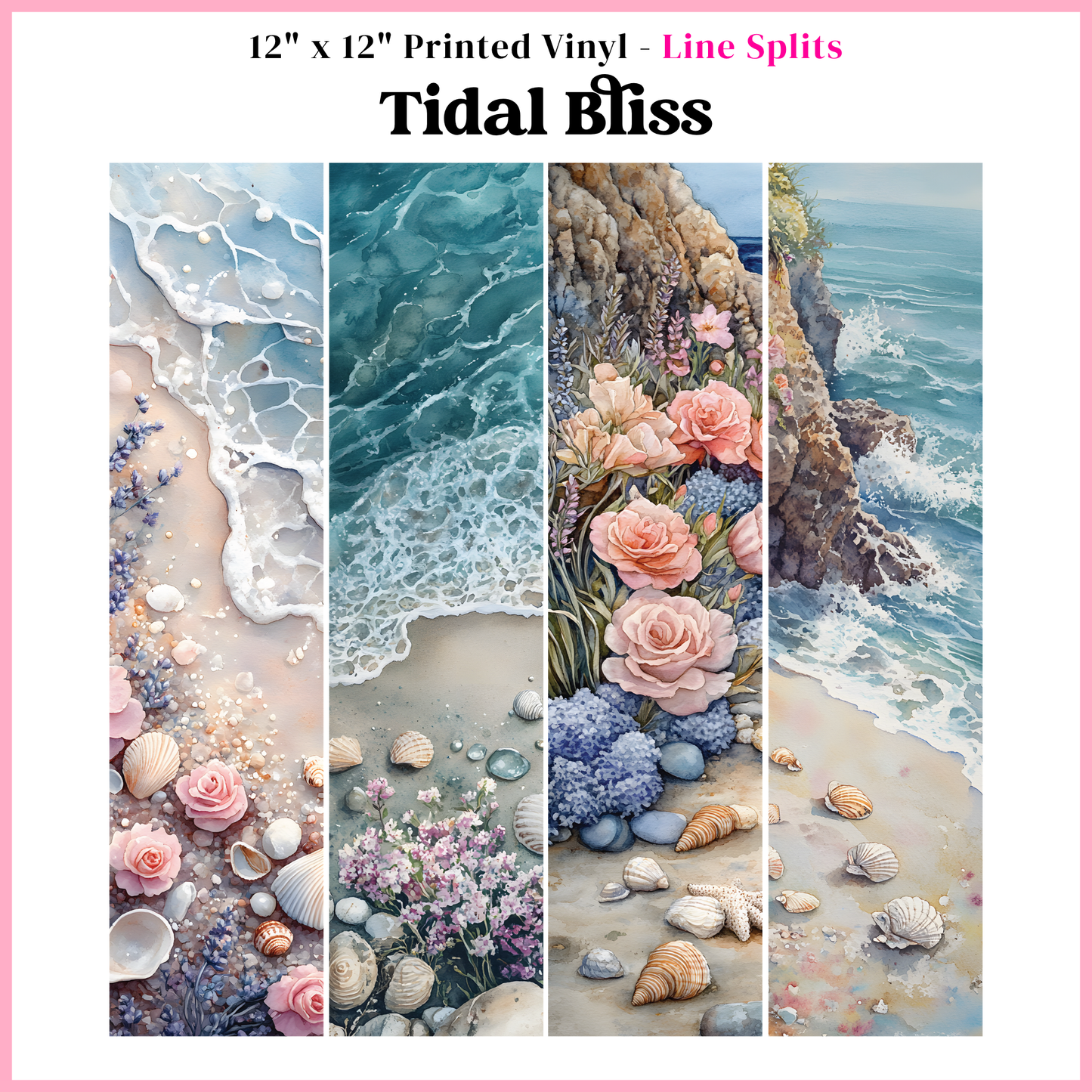 Tidal Bliss - Line Split - 12" x 12" Sheet