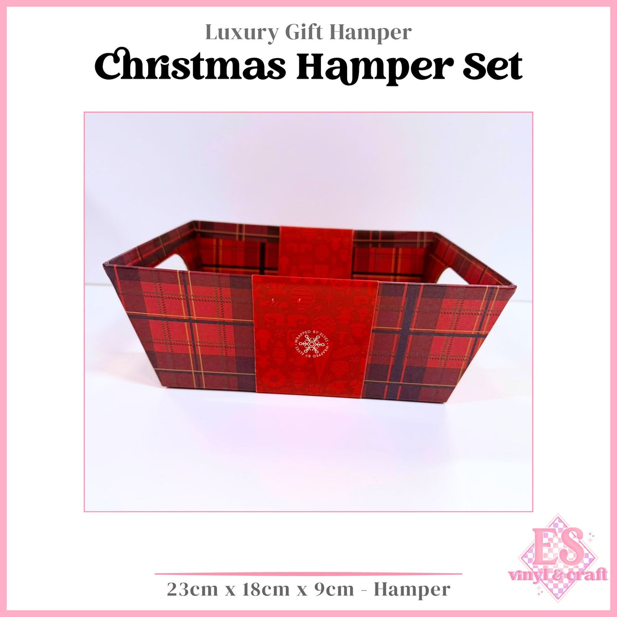 Christmas Cardboard Hamper Set 23cm x 18cm