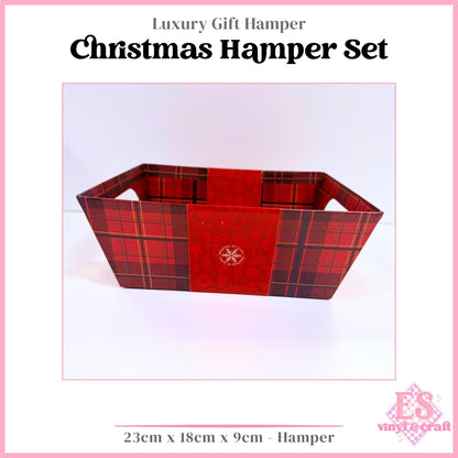 Christmas Cardboard Hamper Set 23cm x 18cm