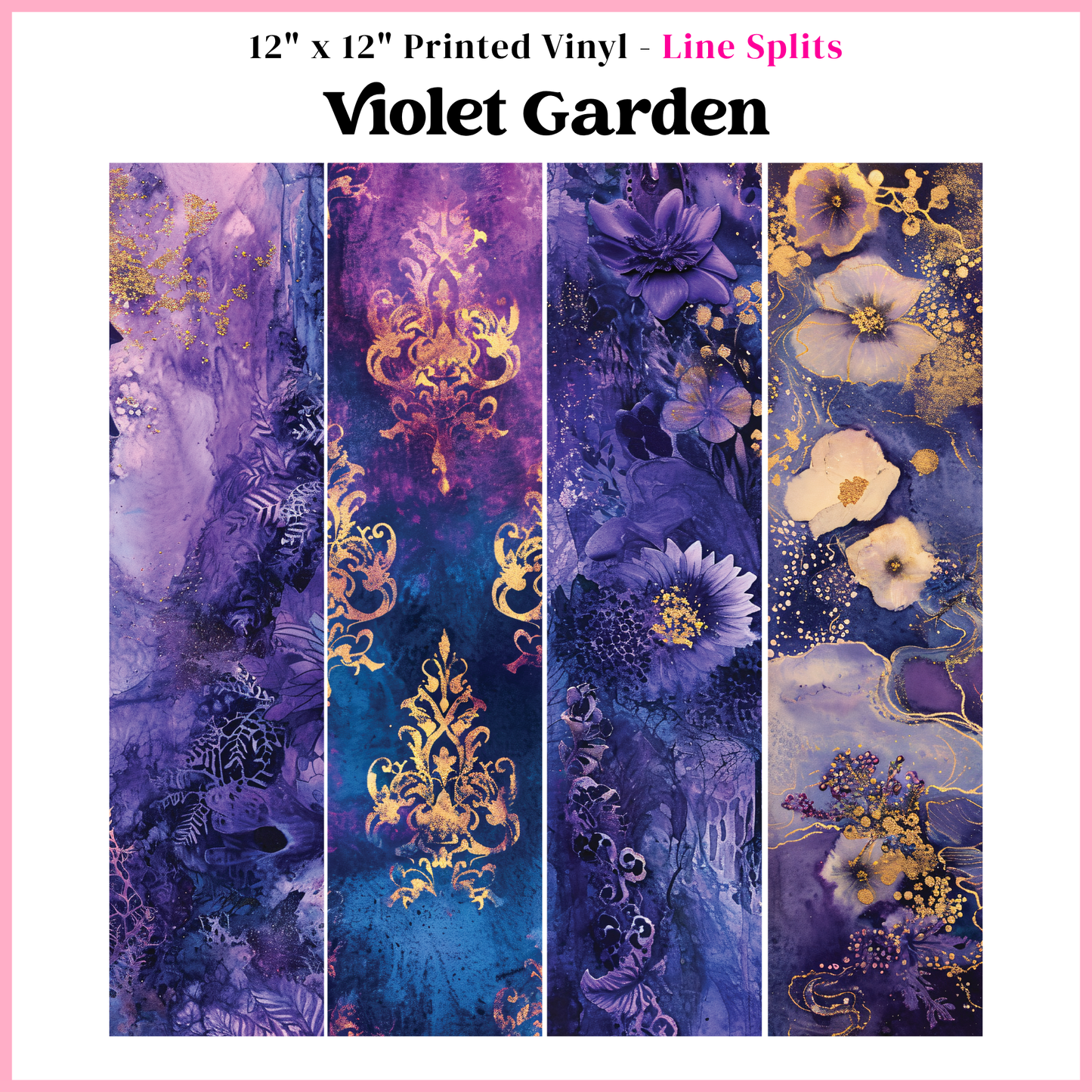 Violet Garden - Line Split - 12" x 12" Sheet