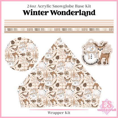 Winter Wonderland - 24oz Snowglobe Wrapper Kit