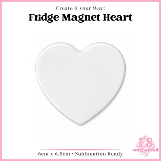 Fridge Magnet Heart - 6cm x 6.8cm