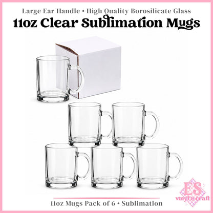 Clear Sublimation Mug 11oz (330ml)