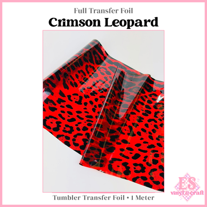 Crimson Leopard - Full Transfer Foil - 1 Metre