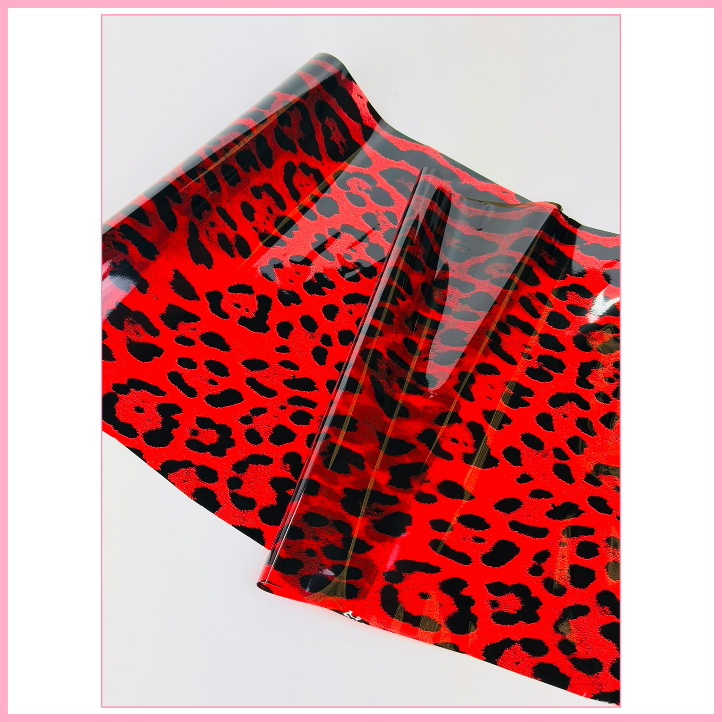 Crimson Leopard - Full Transfer Foil - 1 Metre