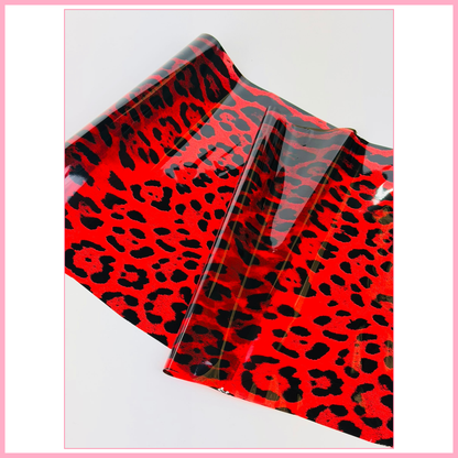 Crimson Leopard - Full Transfer Foil - 1 Metre