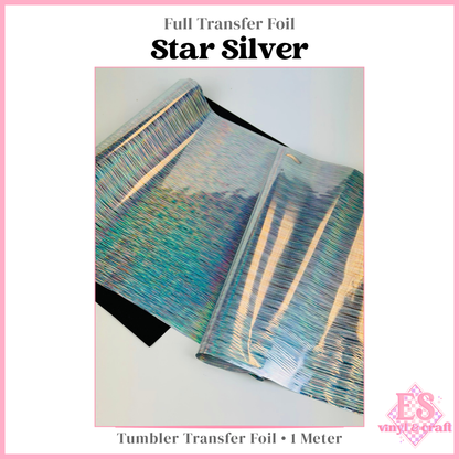 Star Silver - Full Transfer Foil - 1 Metre