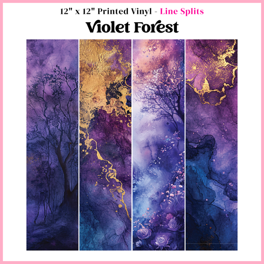 Violet Forest - Line Split - 12" x 12" Sheet