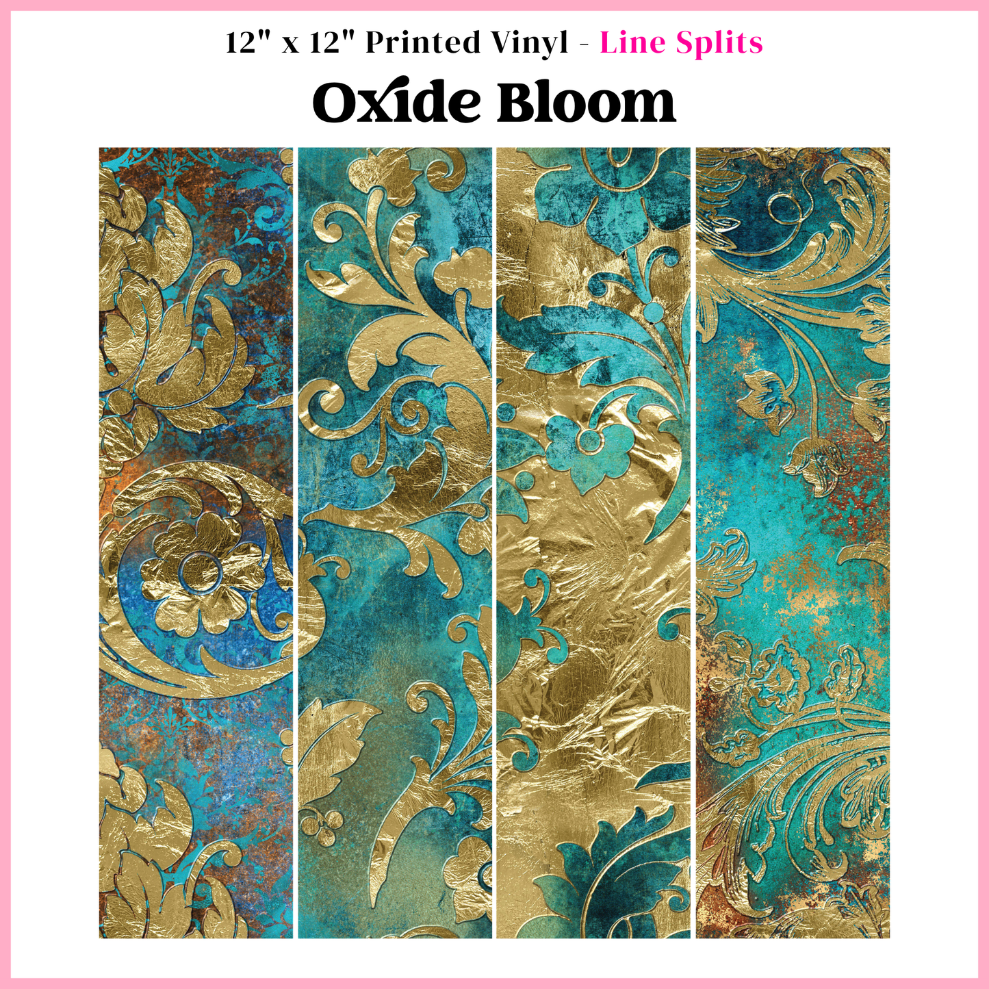 Oxide Bloom - Line Split - 12" x 12" Sheet