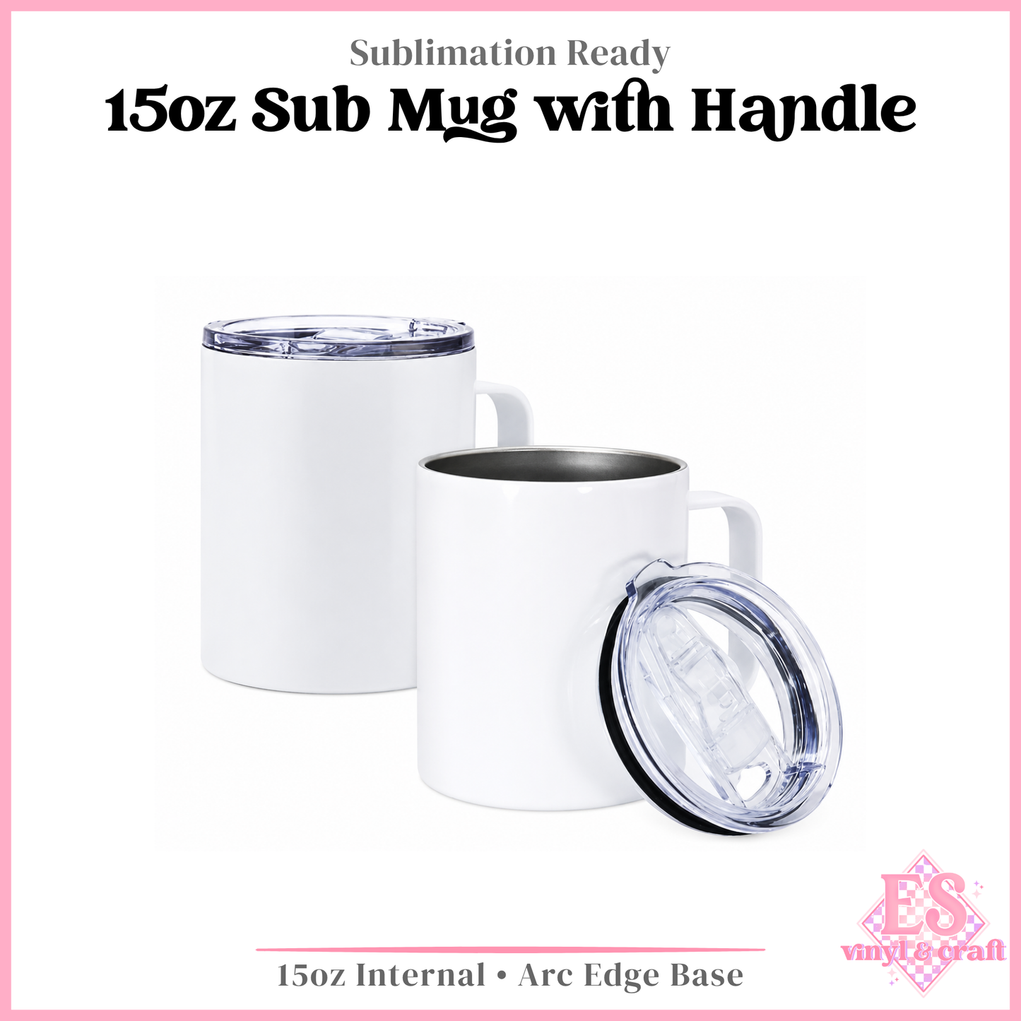 15oz Mug with Handle Sublimation