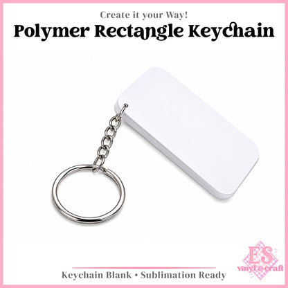 Polymer Rectangle Sublimation Keychain