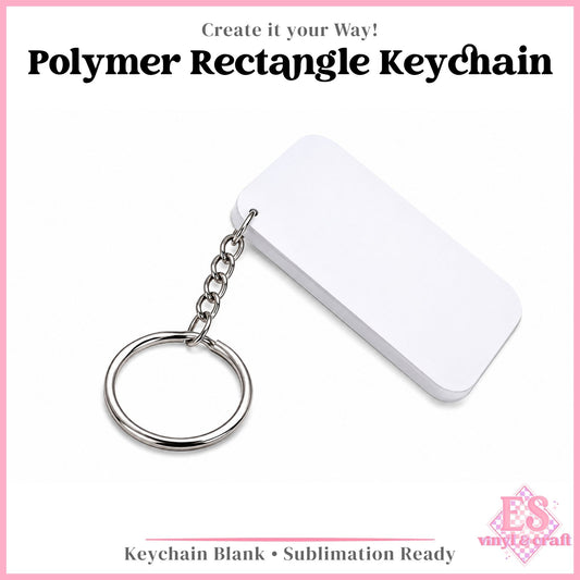 Polymer Rectangle Sublimation Keychain