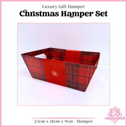 Christmas Cardboard Hamper Set 23cm x 18cm