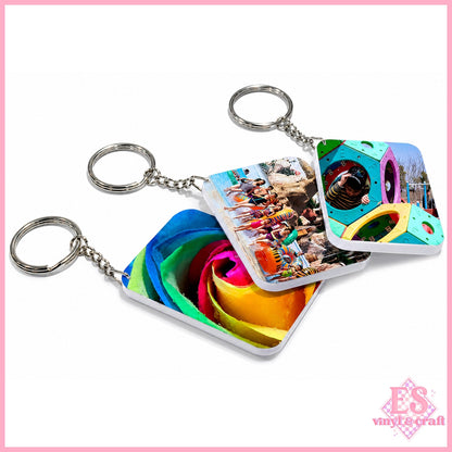 Polymer Rectangle Sublimation Keychain