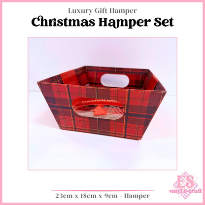 Christmas Cardboard Hamper Set 23cm x 18cm