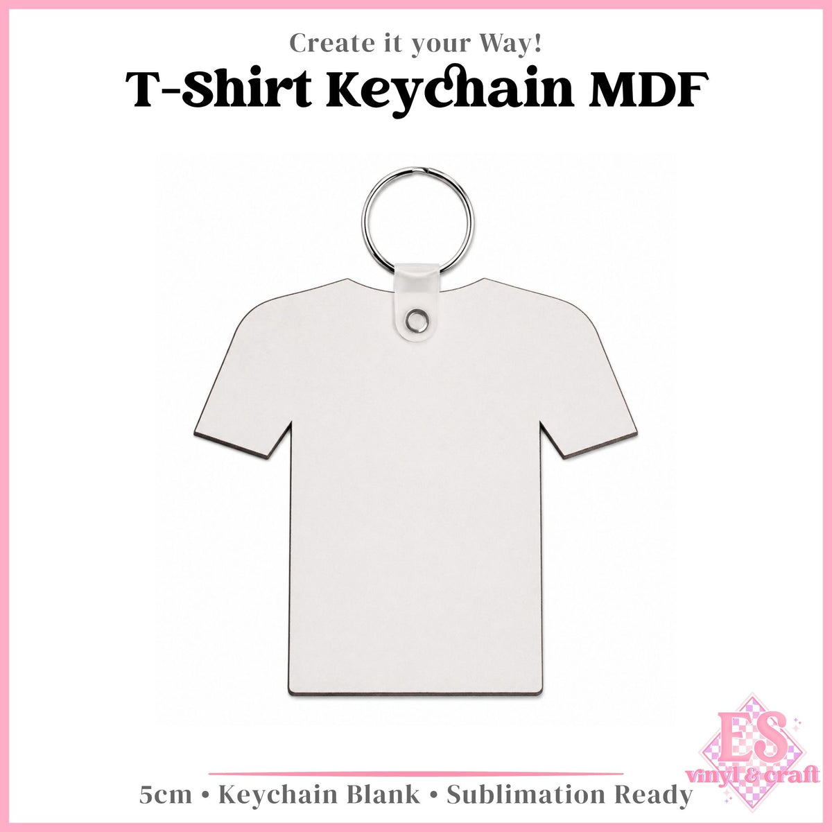 T-Shirt MDF Sublimation Keychain