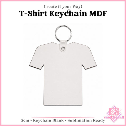 T-Shirt MDF Sublimation Keychain