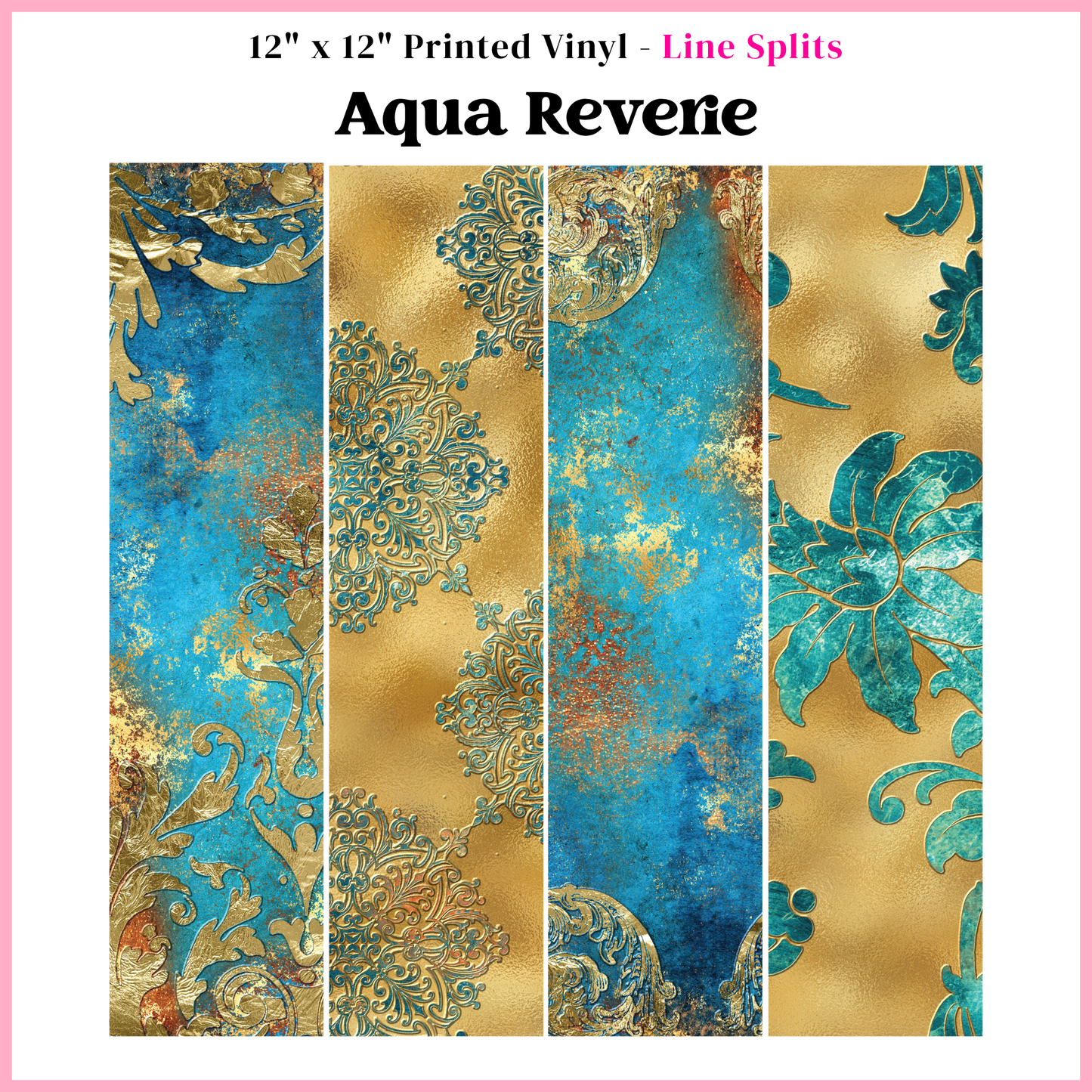 Aqua Reverie - Line Split - 12" x 12" Sheet